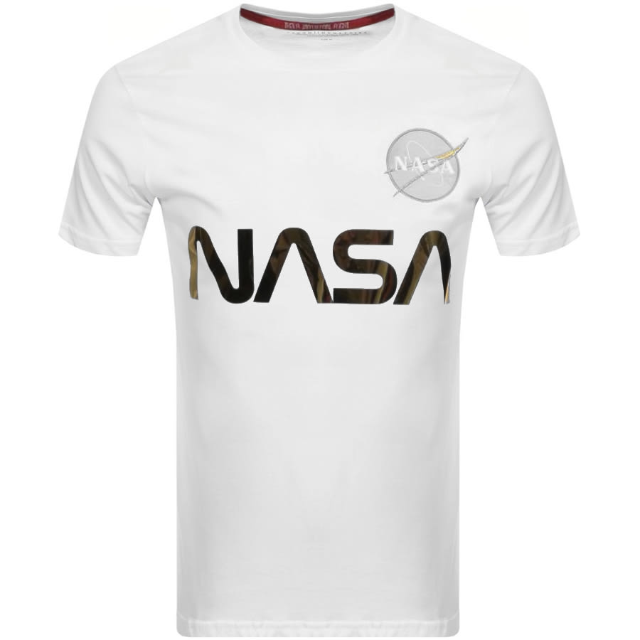 Alternative Image for ProductAlpha Industries Nasa Reflective T Shirt White1